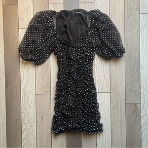 Zara Elegant Black Polka Dot Dress